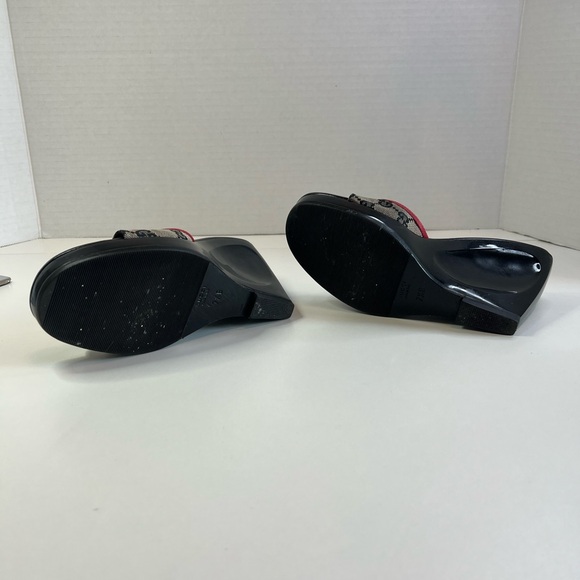 Authentic Gucci GG Logo Monogram Platform Sandals/Slides Size 7.5 w/COA - Picture 8 of 15